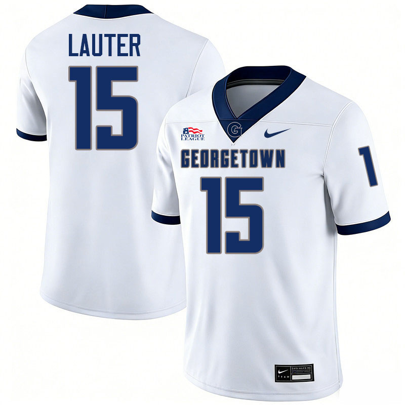 Georgetown Hoyas #15 Danny Lauter College Football Jerseys,Uniforms-White Georgetown Hoyas #15 Danny Lauter College Football Jerseys,Uniforms-White